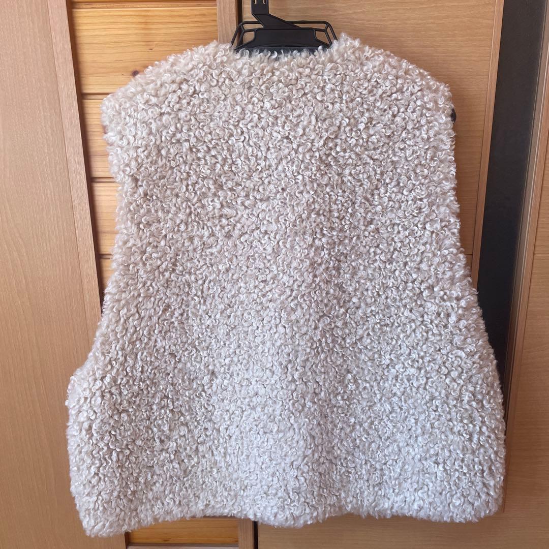 FRAMeWORK フェイクファーベスト ベージュ