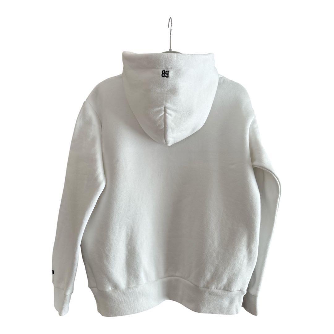 パーリーゲイツ レディース 裏起毛オーバーサイズ 白パーカーサイズ2 美品ゴルフ