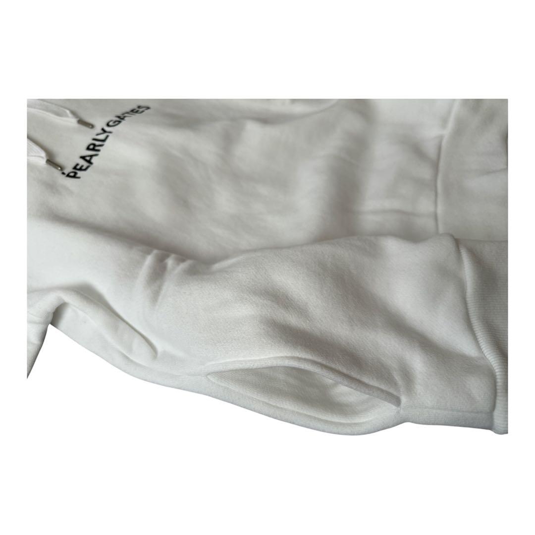 パーリーゲイツ レディース 裏起毛オーバーサイズ 白パーカーサイズ2 美品ゴルフ