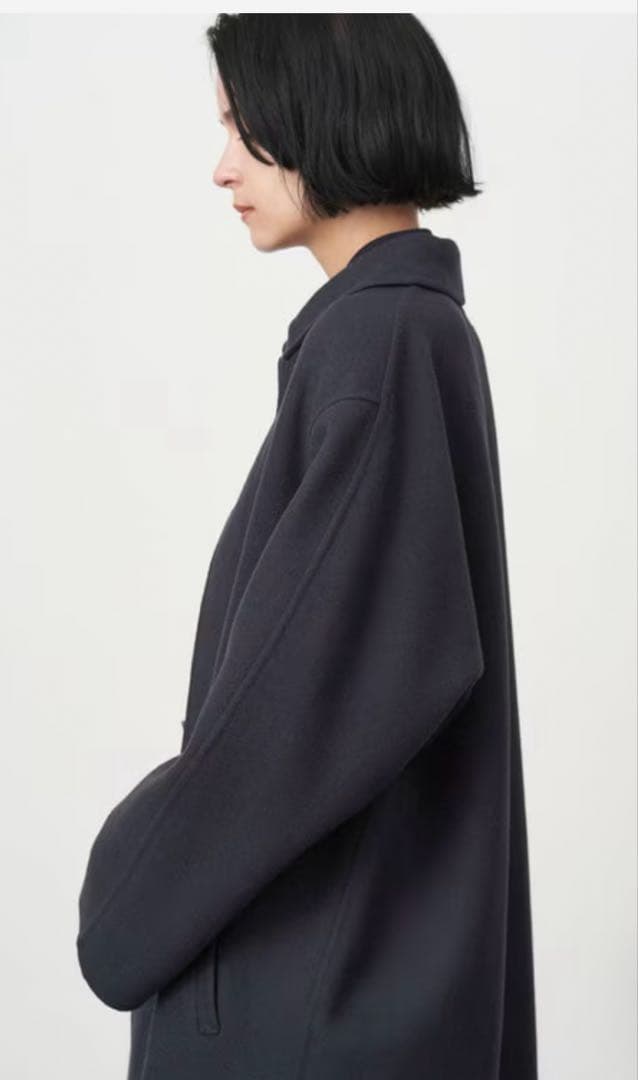 2024AW ATON エイトン バルマカンコート BLACK auralee