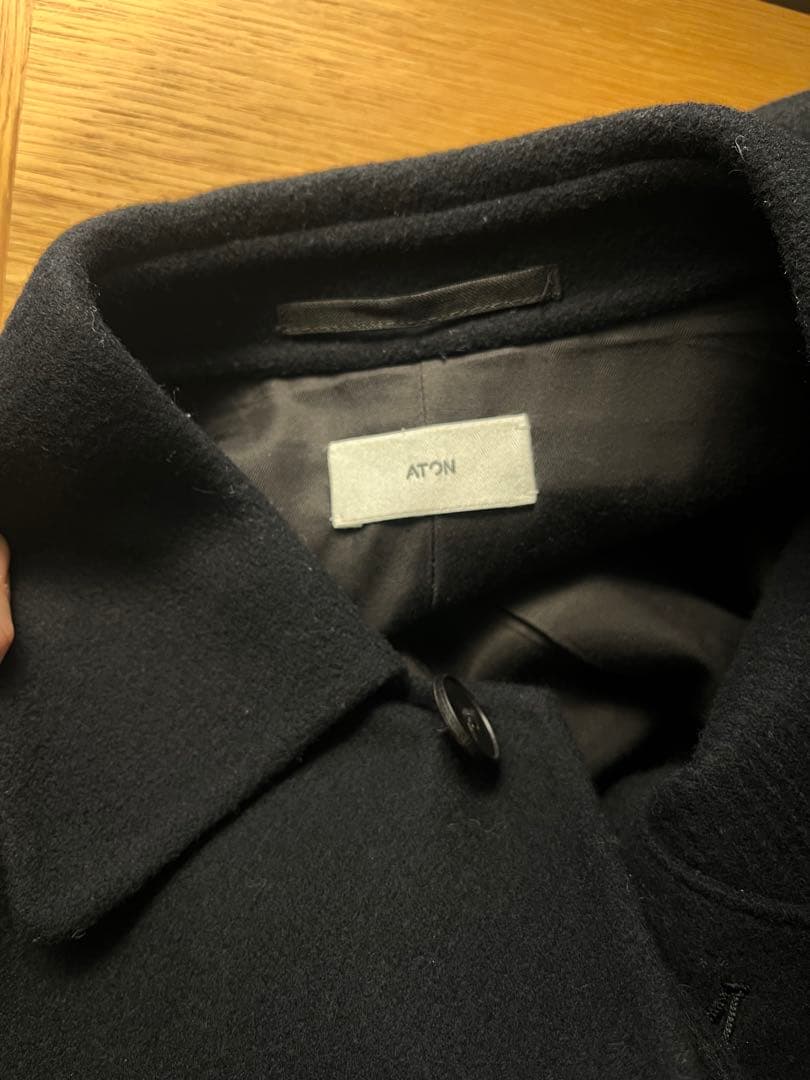 2024AW ATON エイトン バルマカンコート BLACK auralee