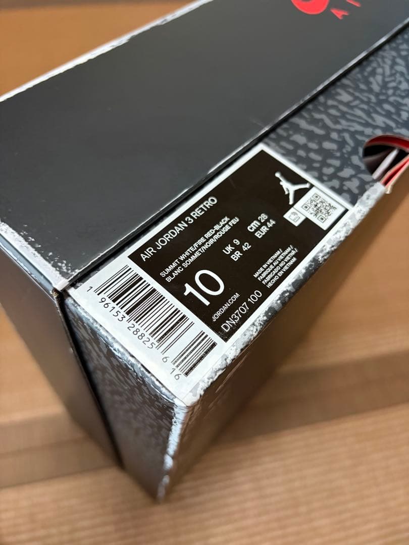 Nikeエアジョーダン3レトロ ホワイトセメント リイマジンド(28cm)