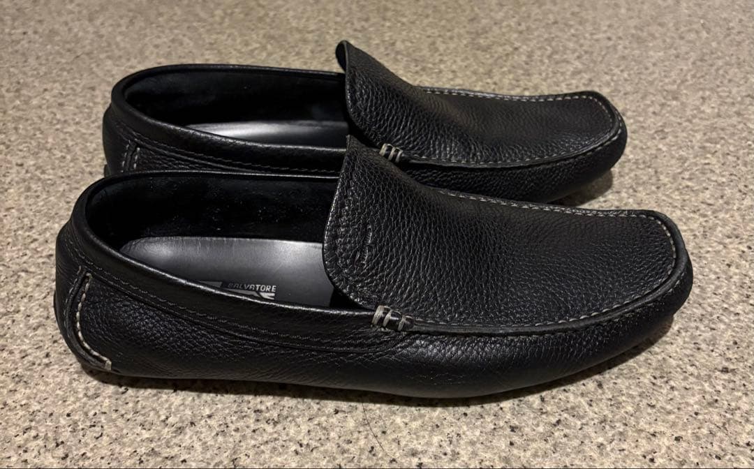 フェラガモ ドライビングシューズ ブラック 26cm