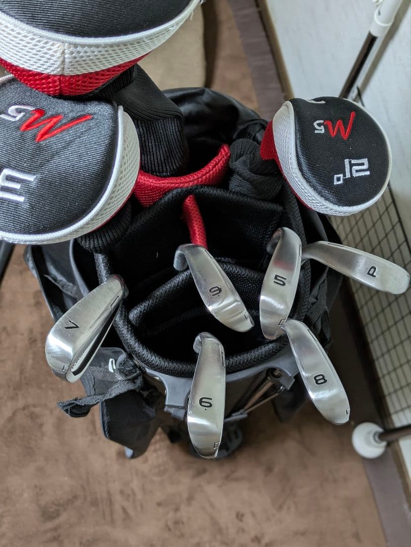 初心者ゴルフキャディーバックセット　メンズ右用