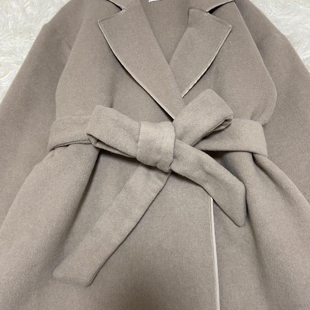 【極美品】FRAY I.D ウール混 ロング ガウンコート ベルト付き