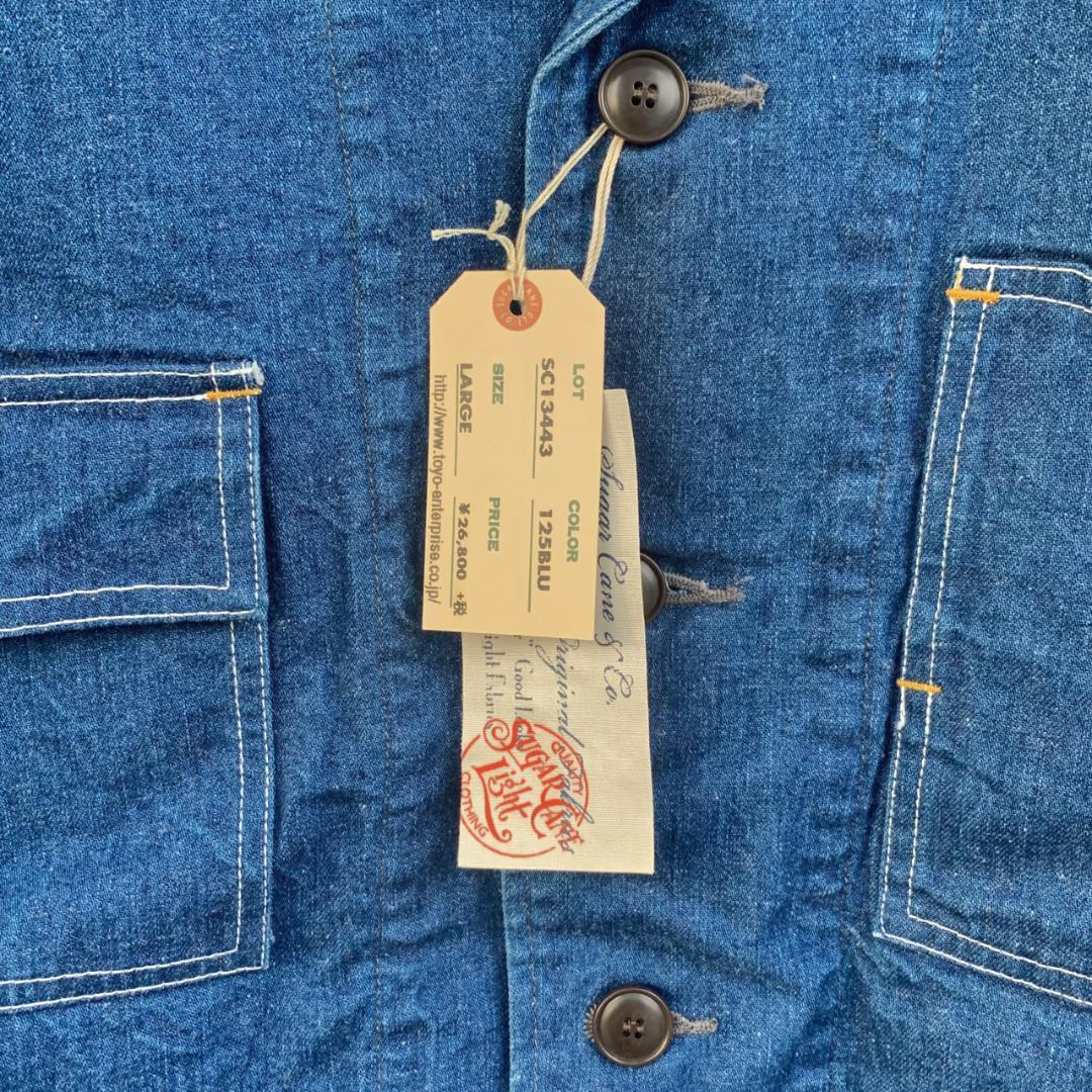 【新品・未使用】SUGAR CANE ネップデニム ワークジャケット - L