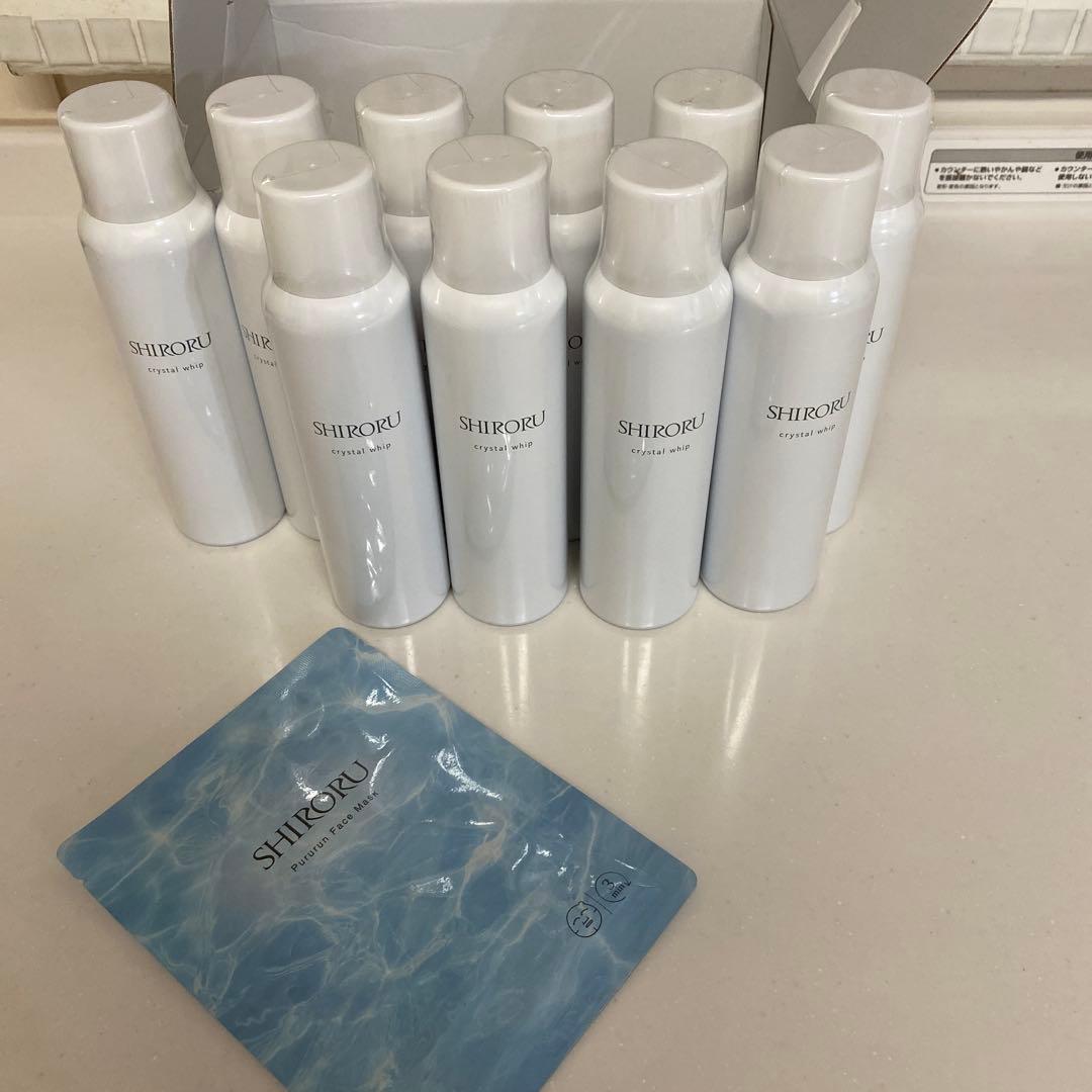 おまけ付き　SHIRORU　炭酸濃密泡洗顔クリスタルホイップ　洗顔料　10本