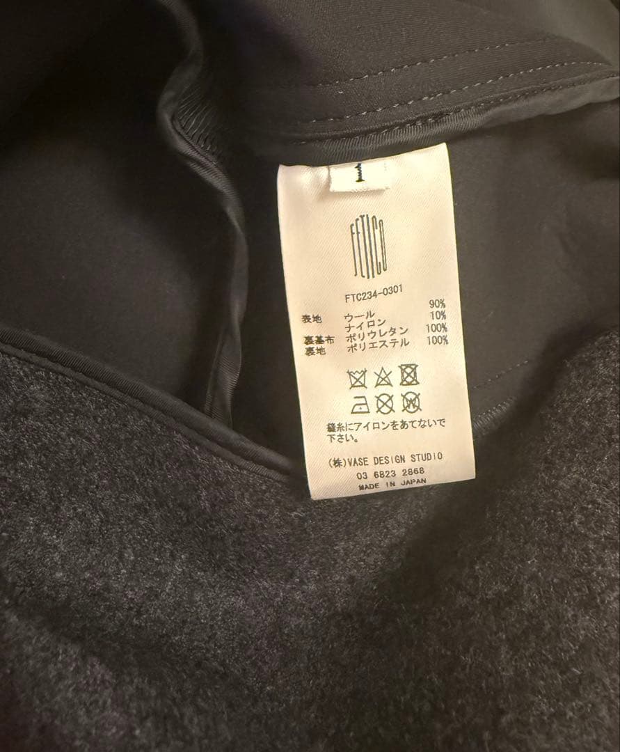 ジャケット・アウター FETICO BONDED WOOL TAILORED COAT