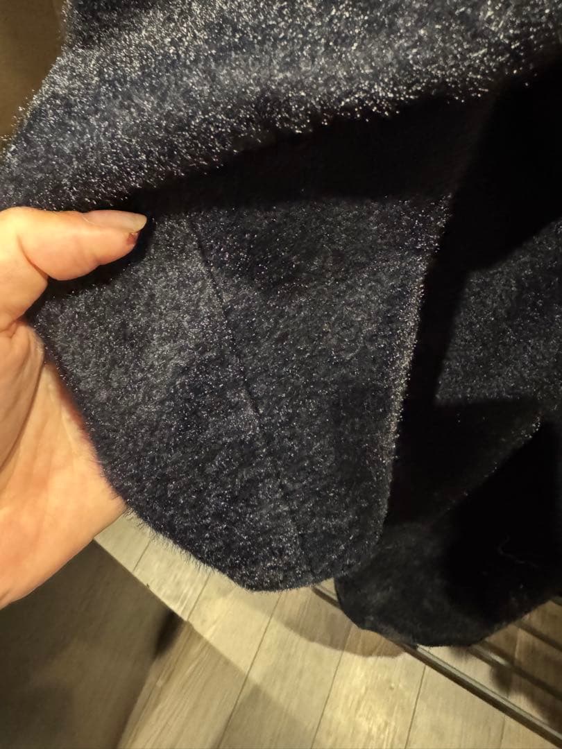 美品6(ROKU) フェイクファーコート　ブラック　ユナイテッドアローズ