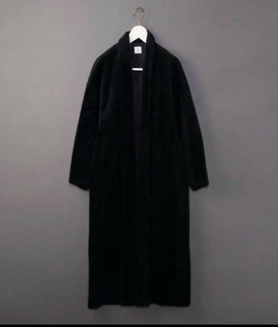 美品6(ROKU) フェイクファーコート　ブラック　ユナイテッドアローズ