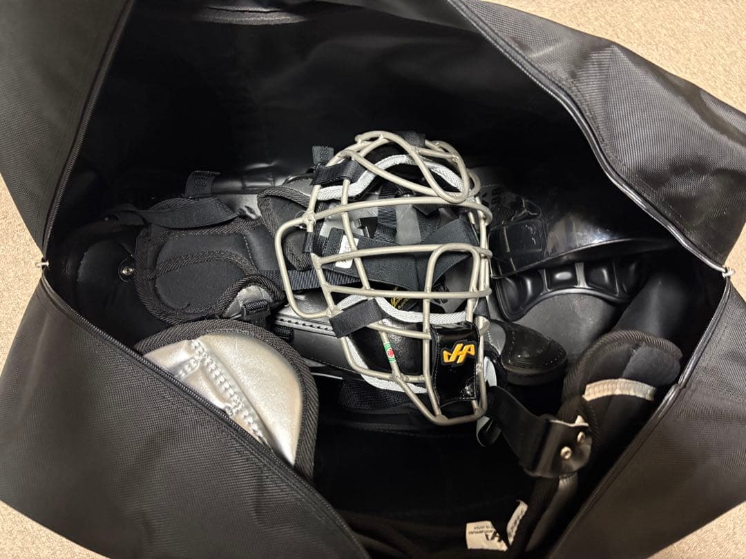 キャッチャー 防具 セット ブラック/シルバー ハタケヤマ