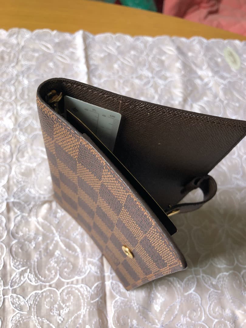 最後値下！美品！ルイヴィトン　ダミエ手帖カバー
