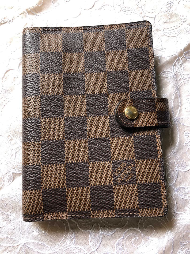 最後値下！美品！ルイヴィトン　ダミエ手帖カバー