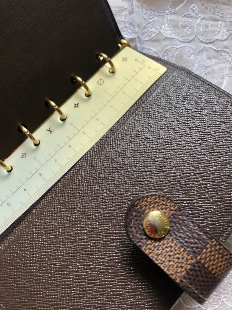 最後値下！美品！ルイヴィトン　ダミエ手帖カバー
