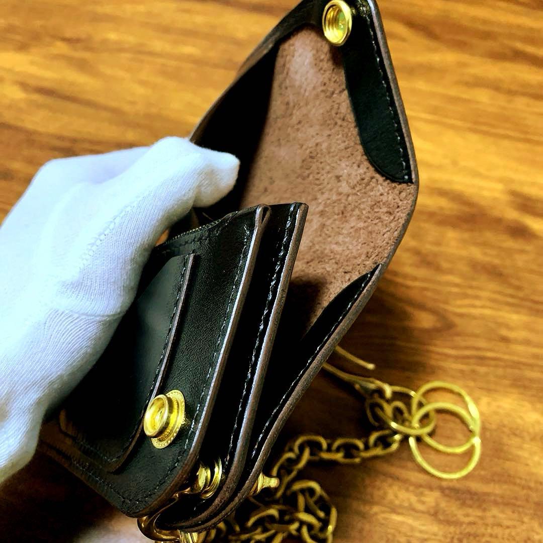 トラッカーウォレット　CA008 ドデカ真鍮シャックルver チェーンセット