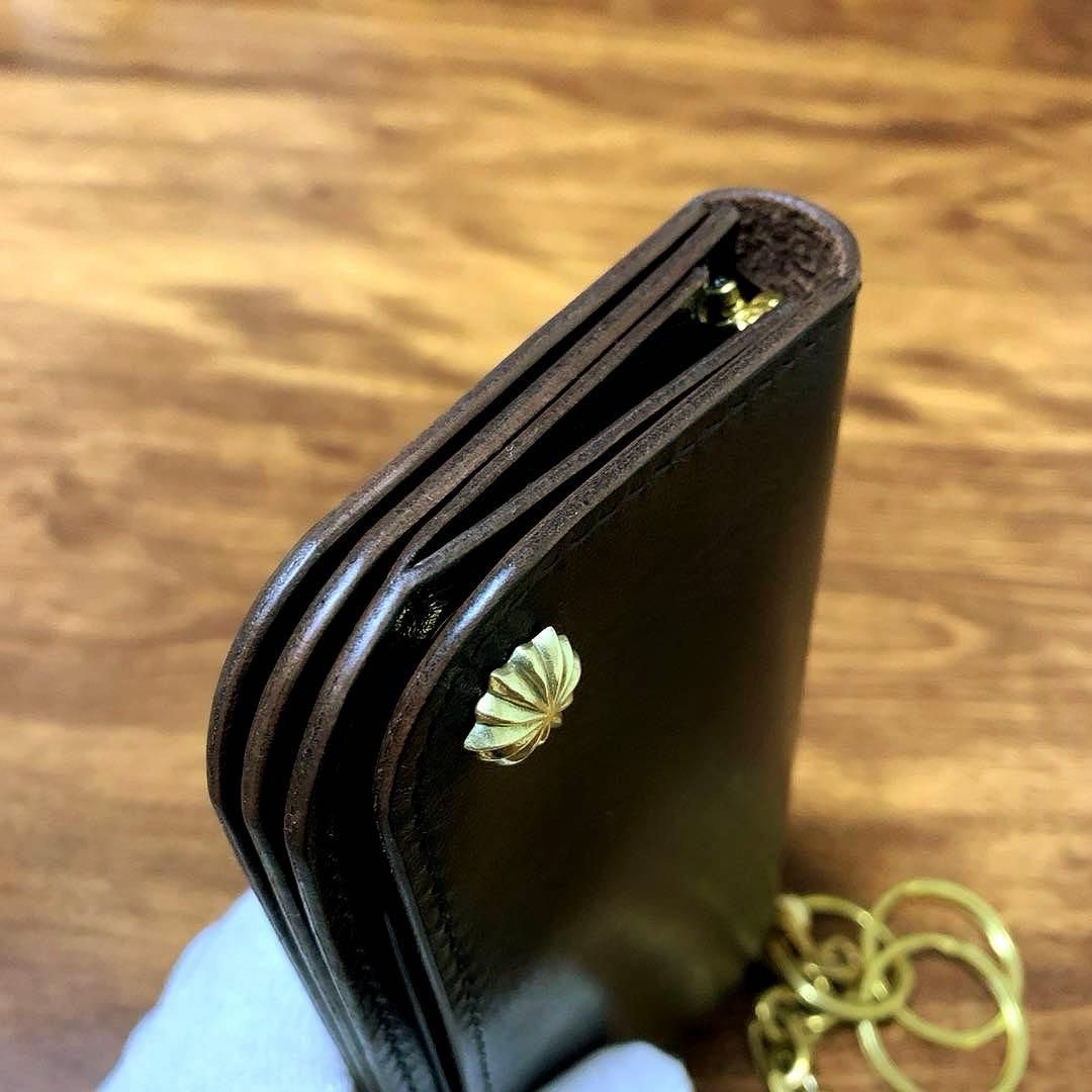 トラッカーウォレット　CA008 ドデカ真鍮シャックルver チェーンセット