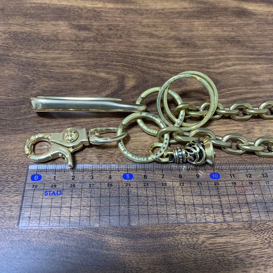 トラッカーウォレット　CA008 ドデカ真鍮シャックルver チェーンセット