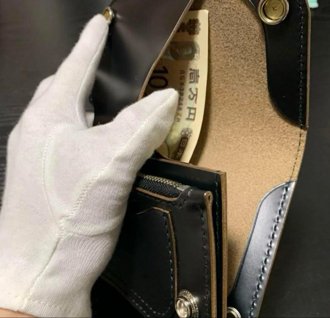 トラッカーウォレット　CA008 ドデカ真鍮シャックルver チェーンセット