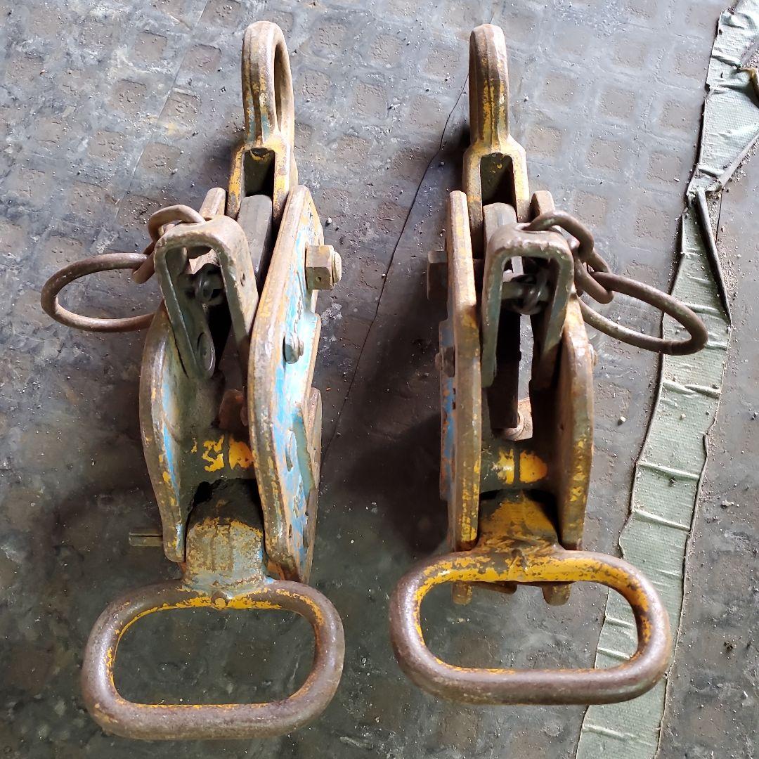 ロック式で安全、鉄骨クランプ、2個セット