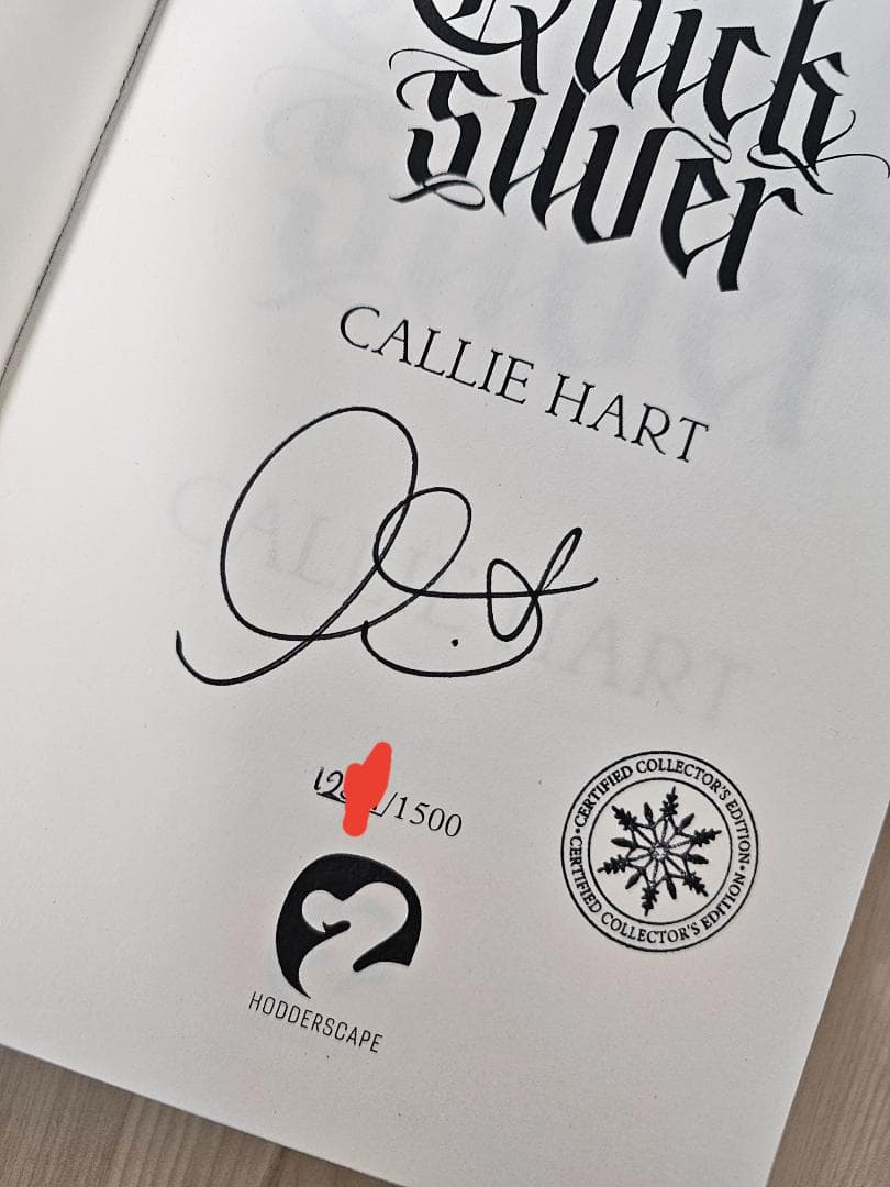 Quicksilver Callie Hart サイン入 限定1500