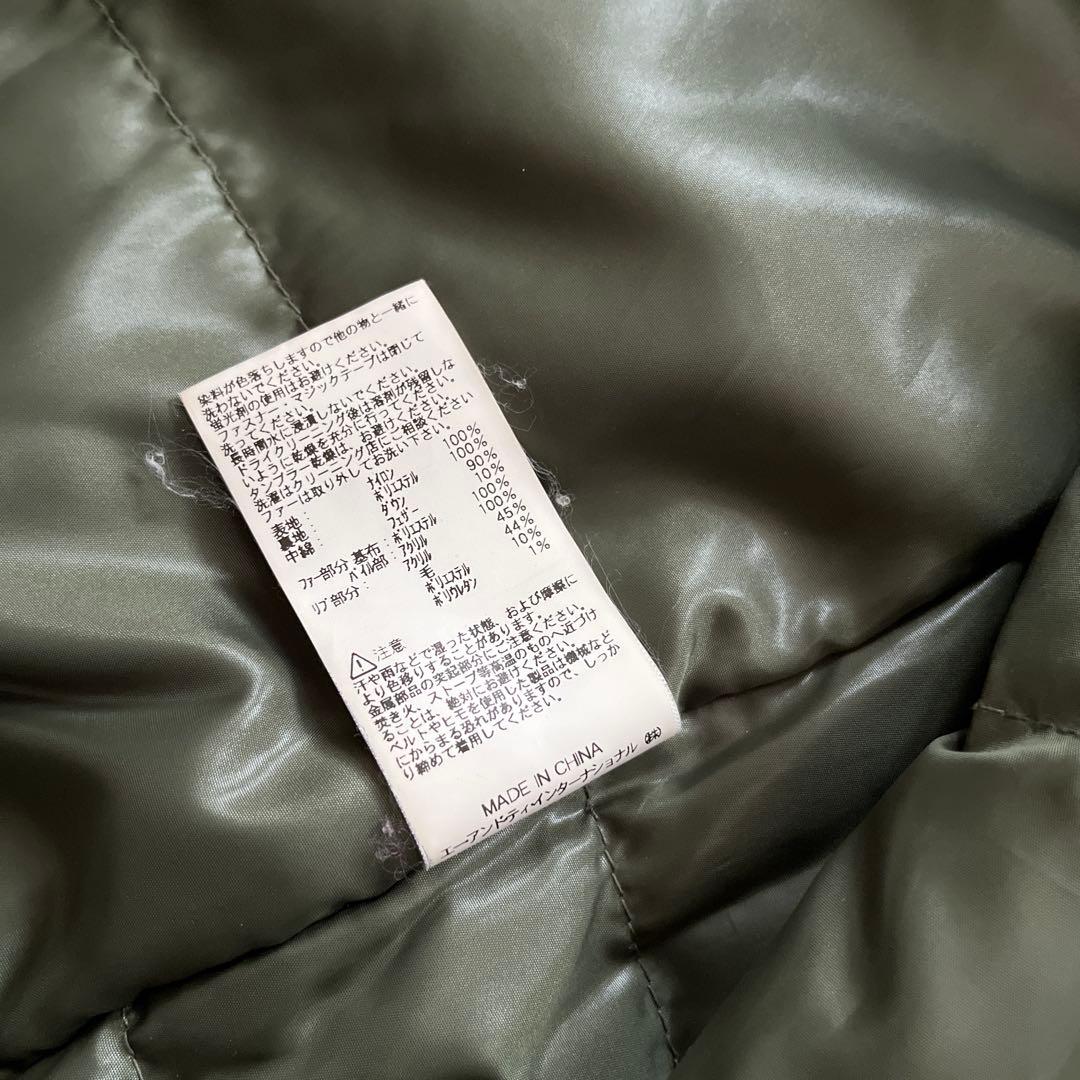 ALPHA INDUSTRIES ダウンジャケット XL カーキ ネックボア