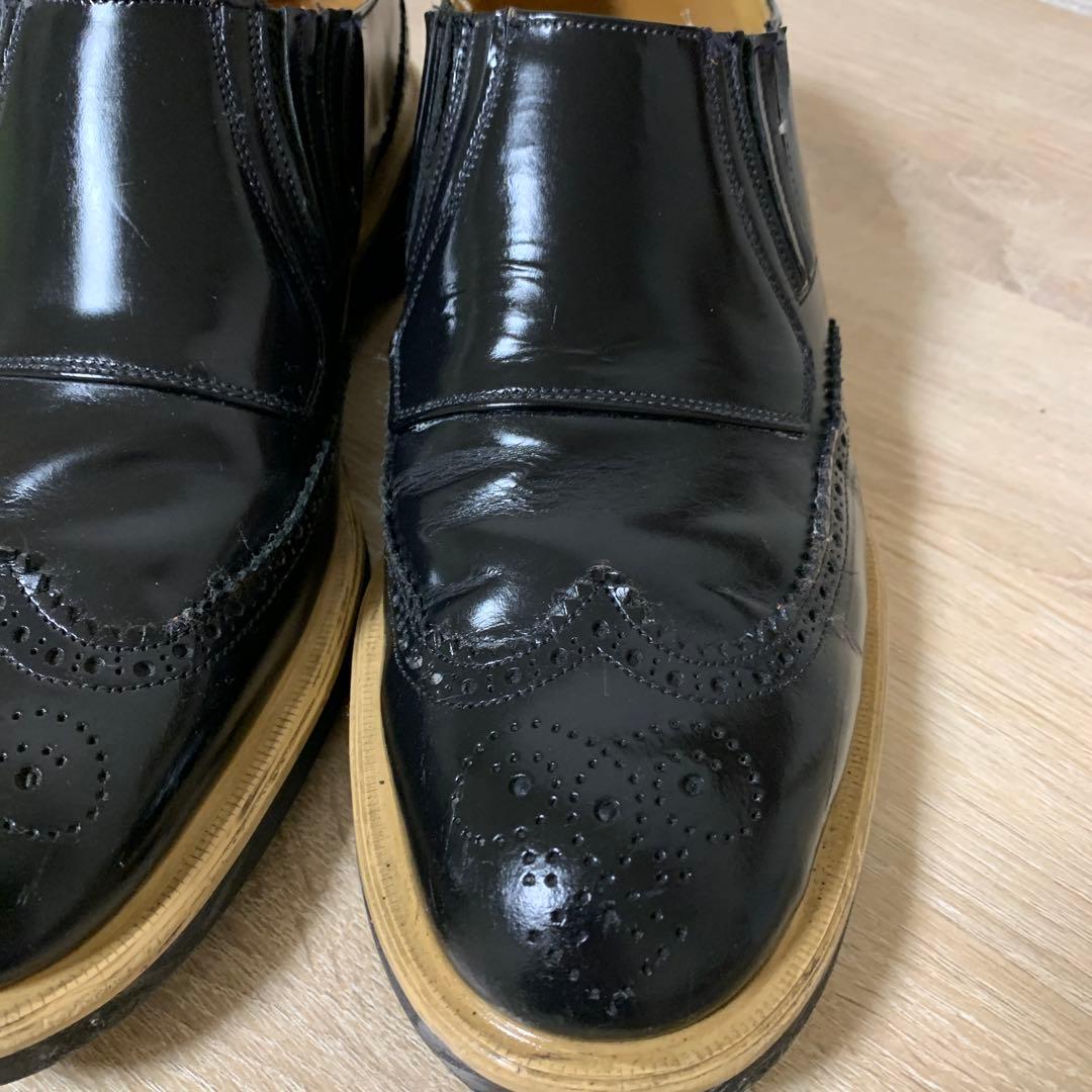 おすすめ e coxドレスシューズ(UK8)ブラックカラー(中古良品)