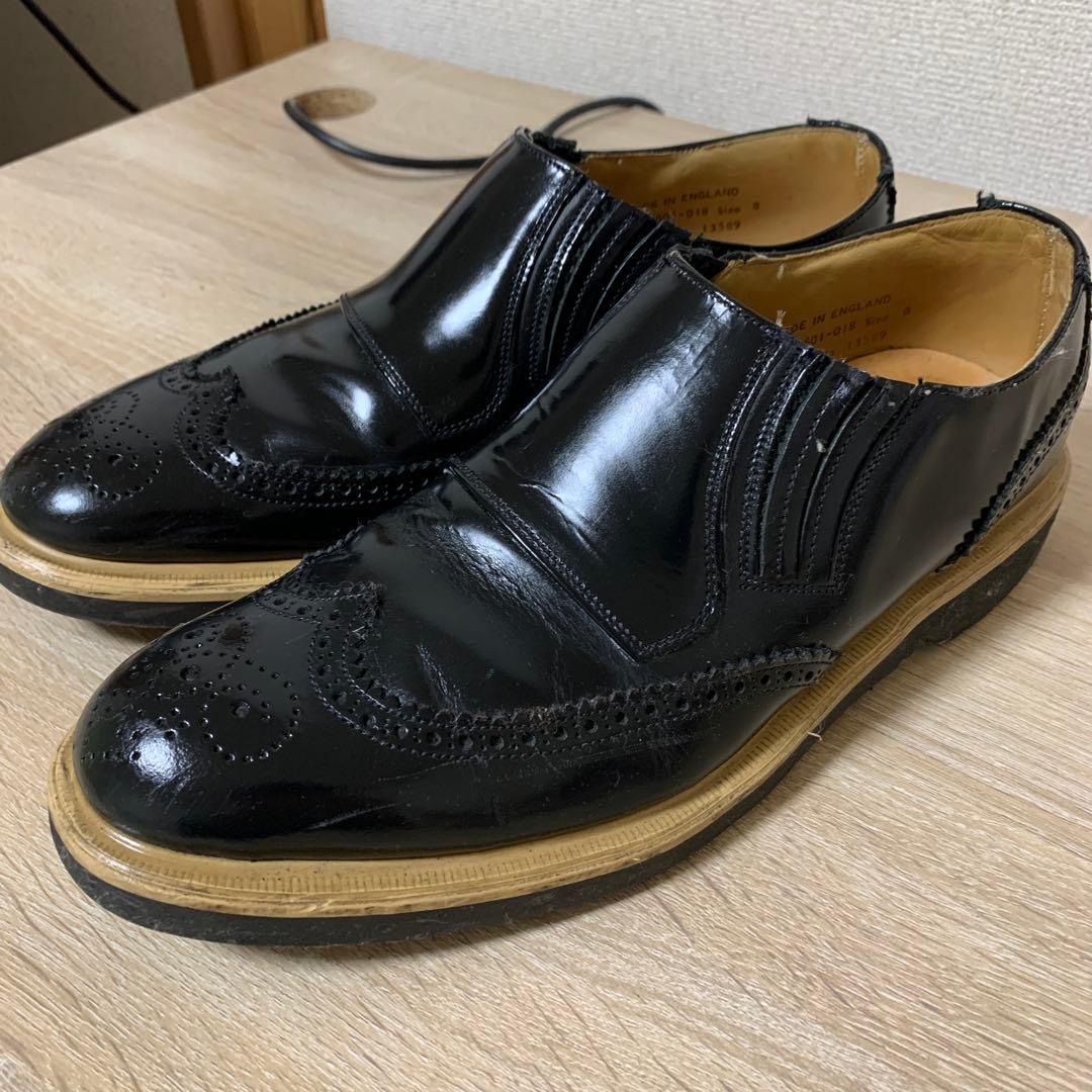 おすすめ e coxドレスシューズ(UK8)ブラックカラー(中古良品)