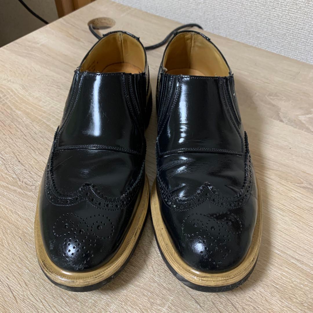 おすすめ e coxドレスシューズ(UK8)ブラックカラー(中古良品)