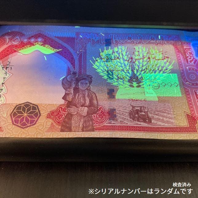 保証書付！！イラク 紙幣 25000 ディナール札 10枚 外貨 紙幣 D-1