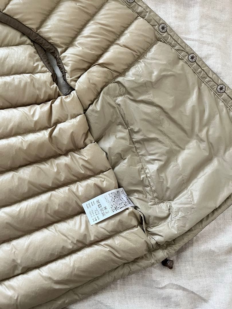 DANTONダントン▪️クルーネックインナーダウンベスト▪️34XS▪️モカ