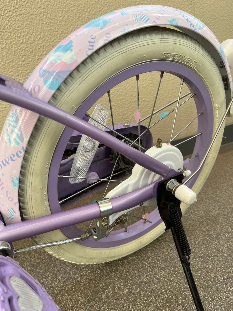 幼児用自転車 パープル・ピンク 16インチ　メゾピアノ　引取り限定