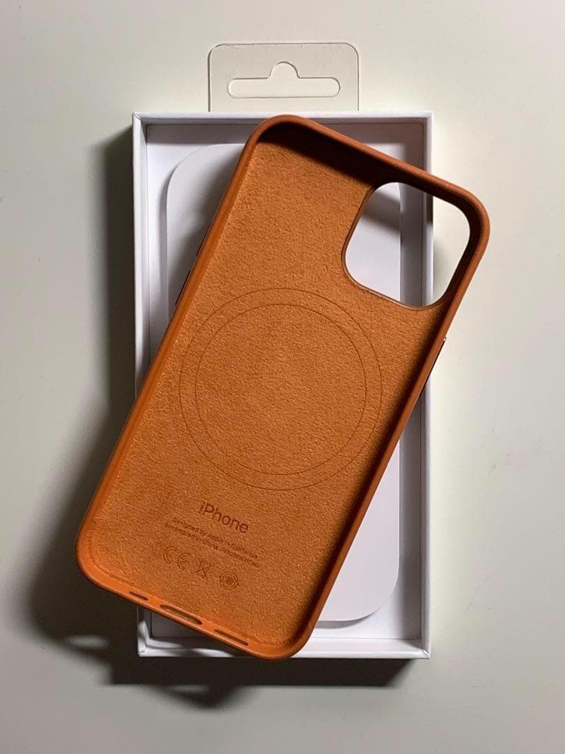 【新品】純正 iPhone 13 mini レザーケース・ゴールデン三つセット