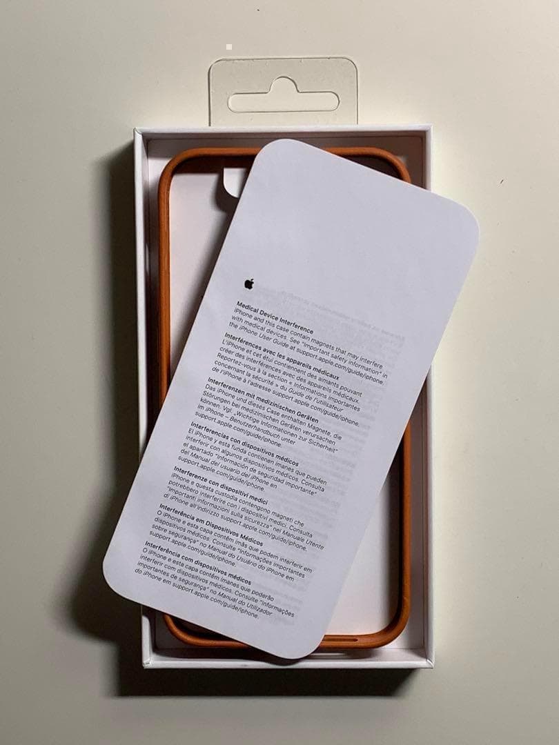 【新品】純正 iPhone 13 mini レザーケース・ゴールデン三つセット