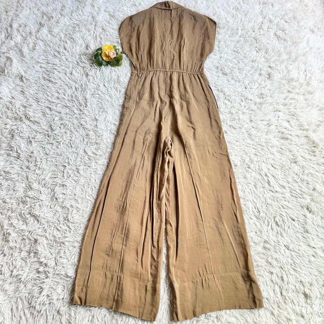 新品タグ付き♡マカフィー サロペット 麻 ベージュ36/S-M 定価2.6万円