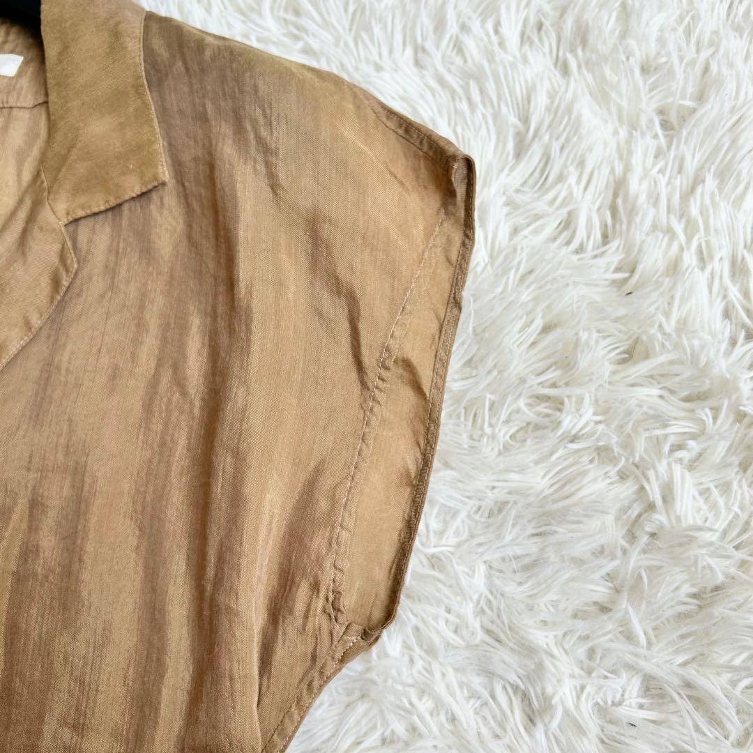 新品タグ付き♡マカフィー サロペット 麻 ベージュ36/S-M 定価2.6万円