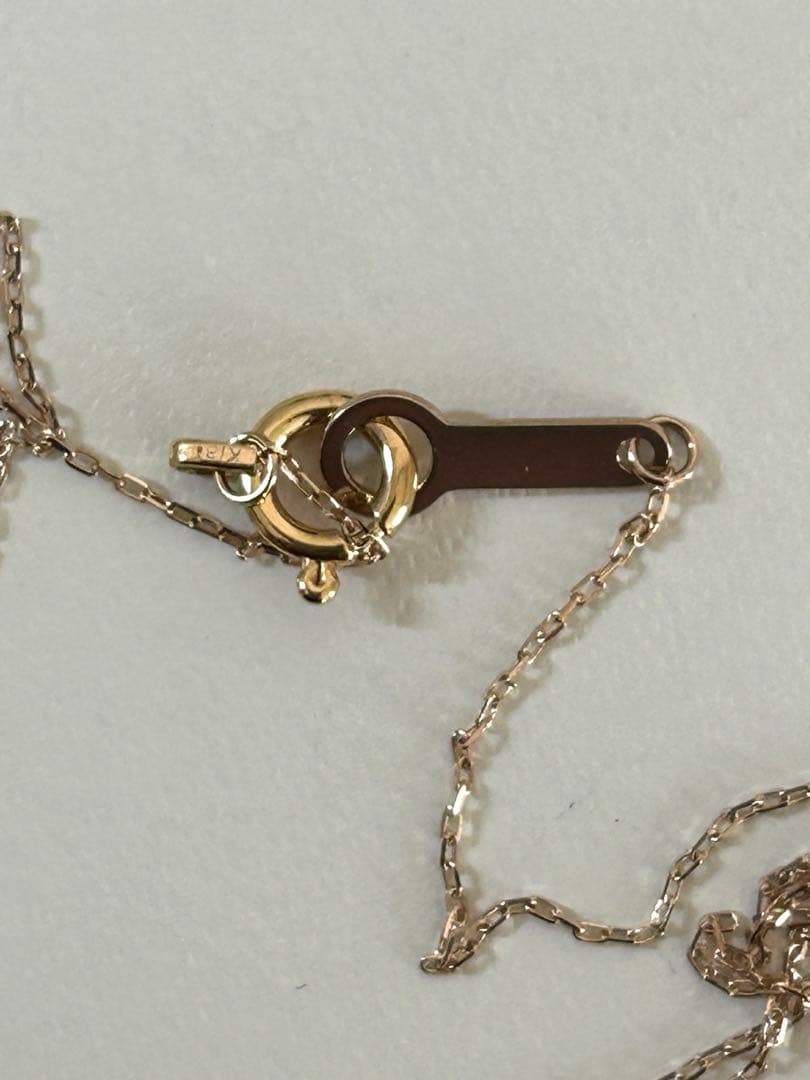 4℃ K18 ダイヤ　ホースシュー　ネックレス