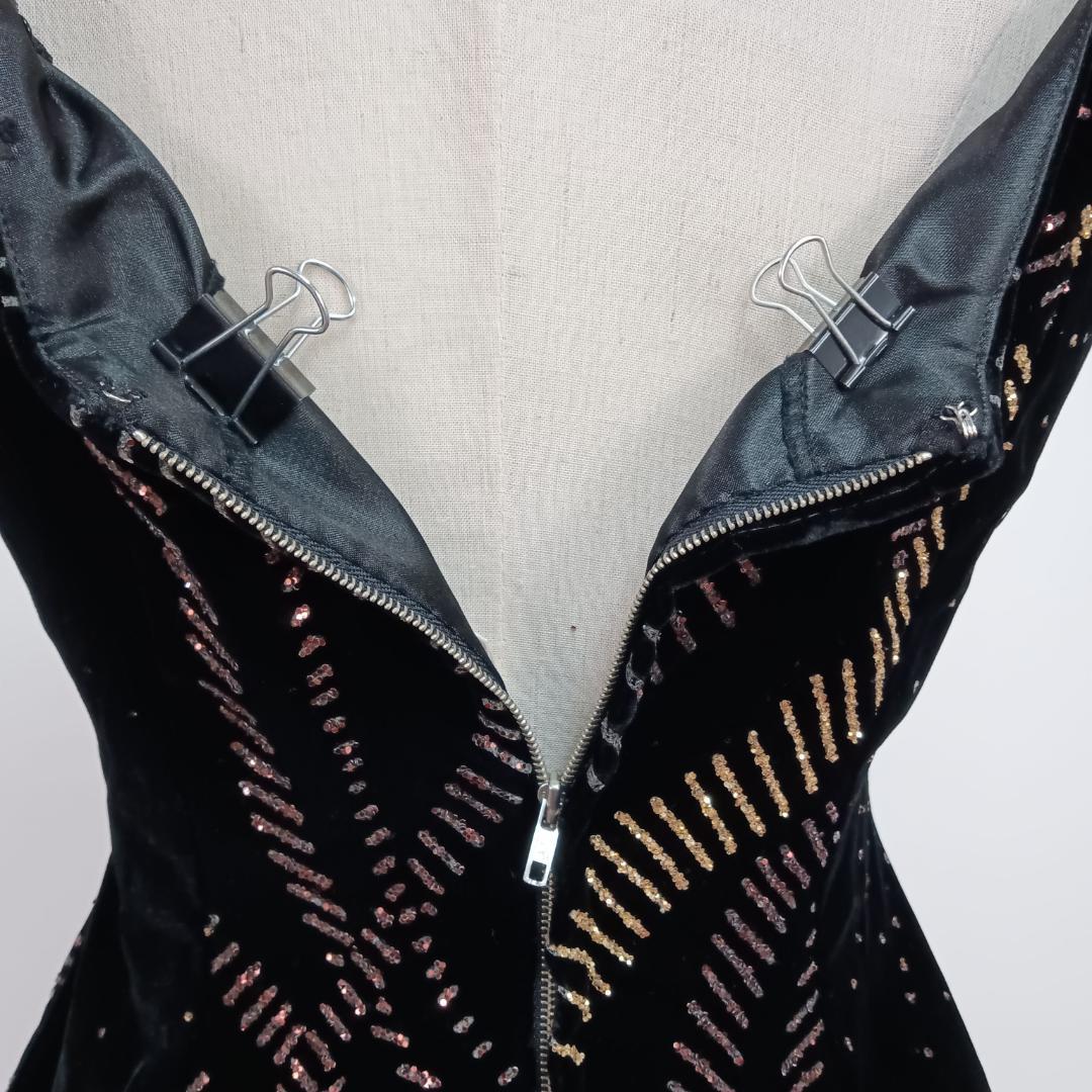 スパンコール Aライン ドレス