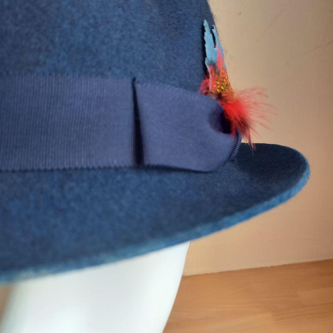 Kaori様 ウールハット 57㎝ 調節可ネイビー マーブル 他 ４点