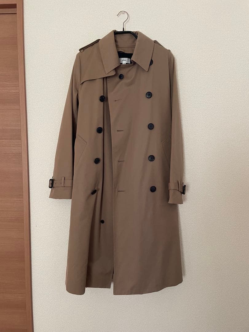 HYKE ベージュ ダブルブレスト トレンチコート サイズ2