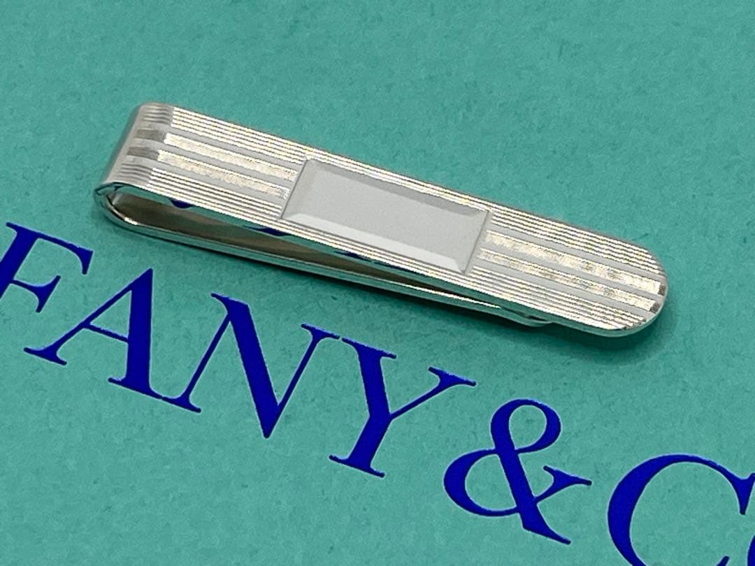 c466 美品　希少　ティファニー　エンジンターン　ネクタイピン　スモール925