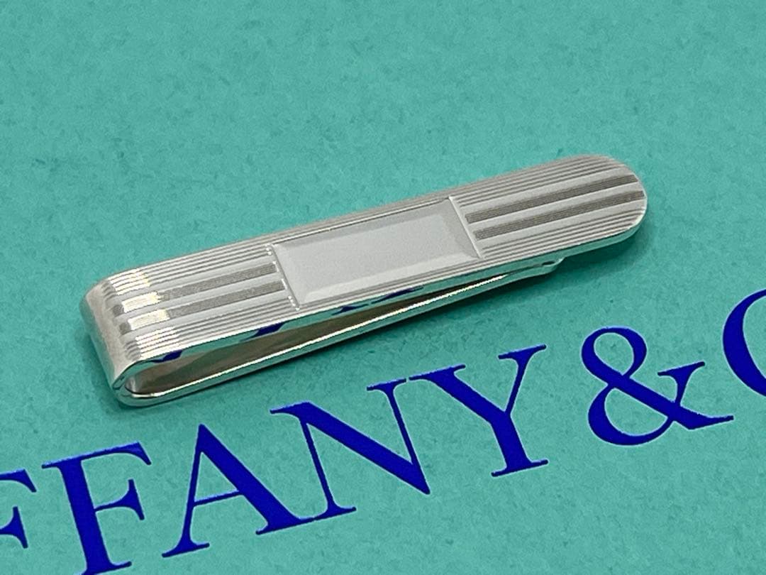 c466 美品　希少　ティファニー　エンジンターン　ネクタイピン　スモール925