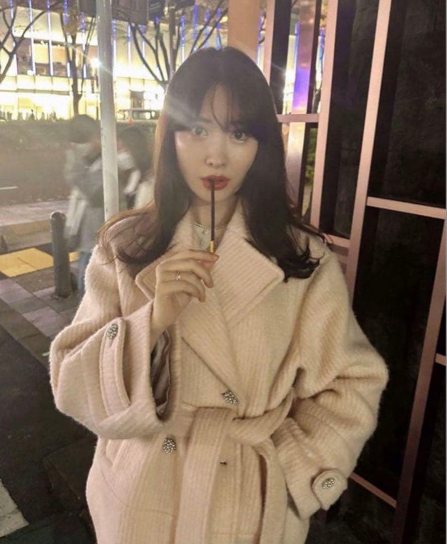 ジャケット・アウター herlipto Odette Wool-Blend Coat - pink