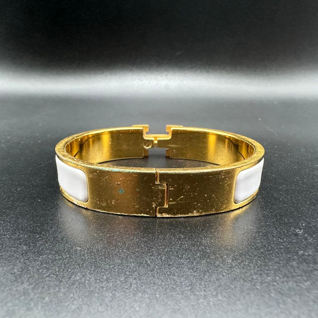 人気✨　エルメス　HERMES　バングル　Hクリック　ゴールド　1615