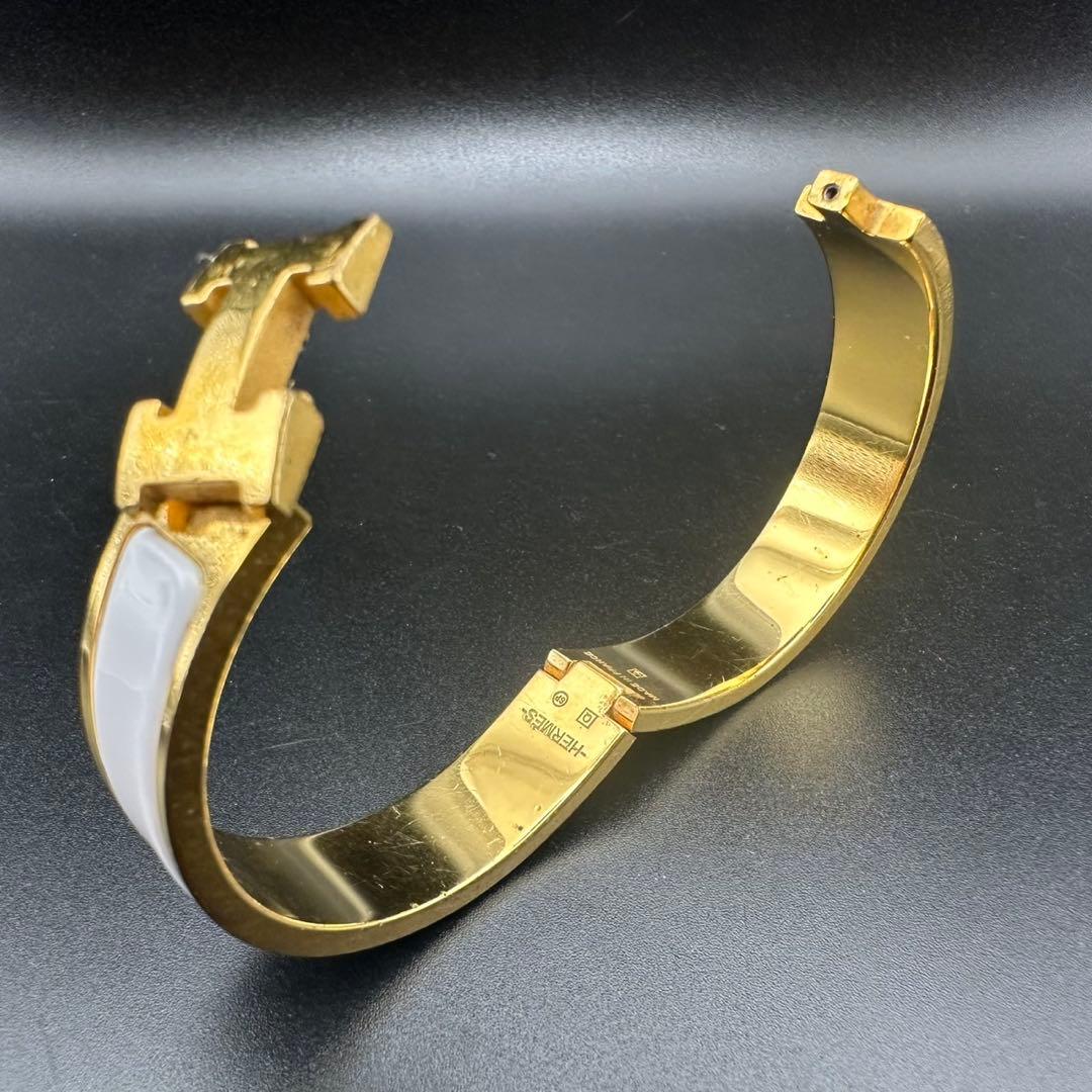 人気✨　エルメス　HERMES　バングル　Hクリック　ゴールド　1615