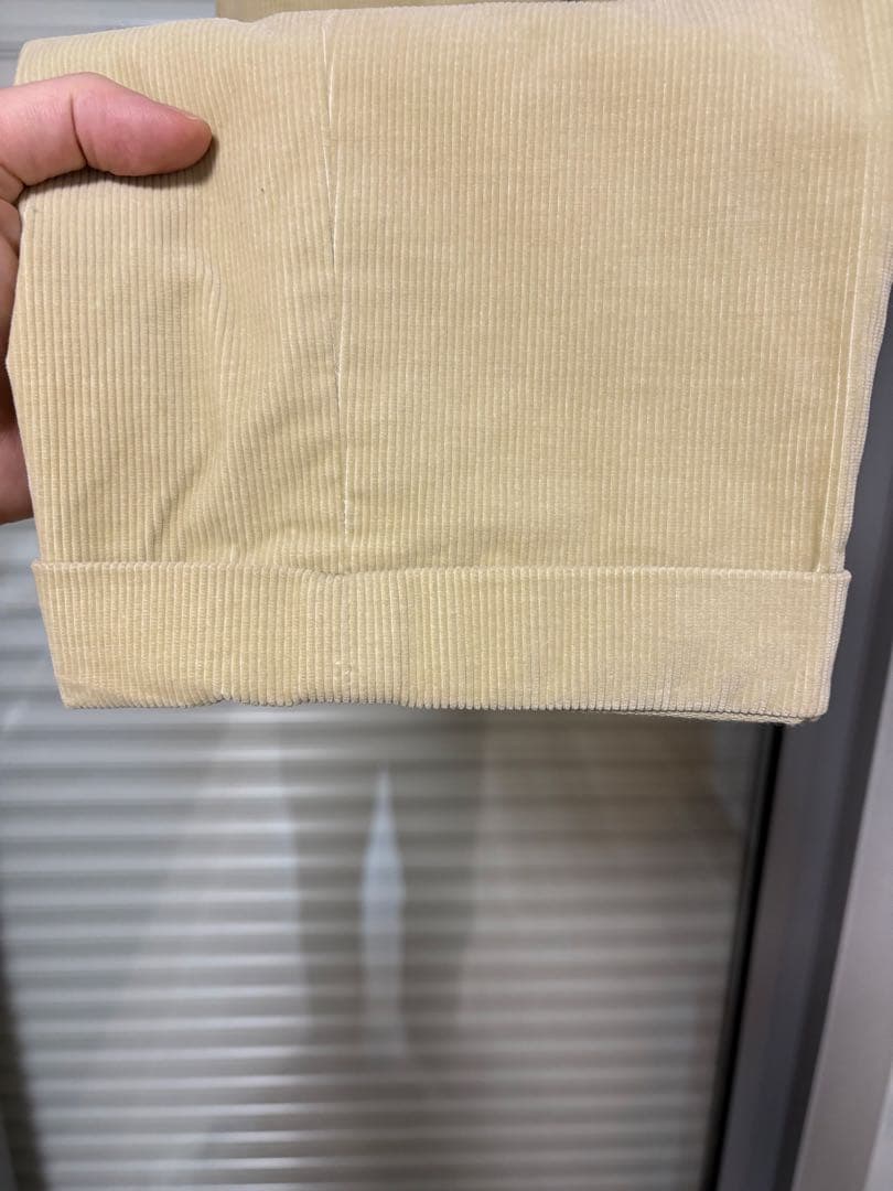 【HERMES】コーデュロイパンツ【レザーパイピング】