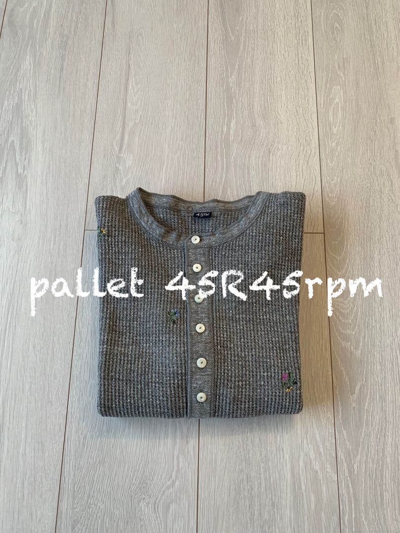 45R45rpm 刺繍ワッフルのヘンリー (トップ)