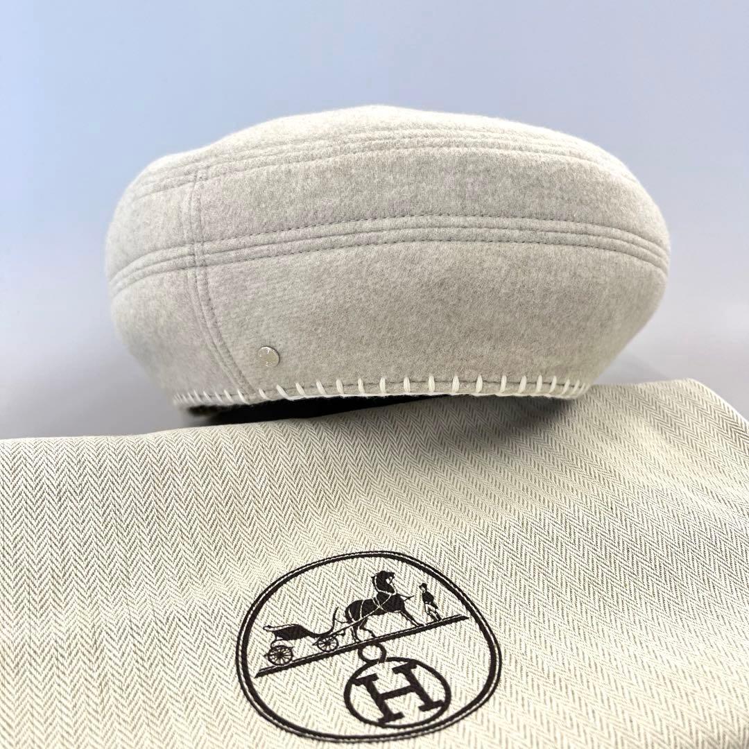 エルメス ベレー帽 サントノーレ 帽子 ウール カシミア セリエ 新品未使用