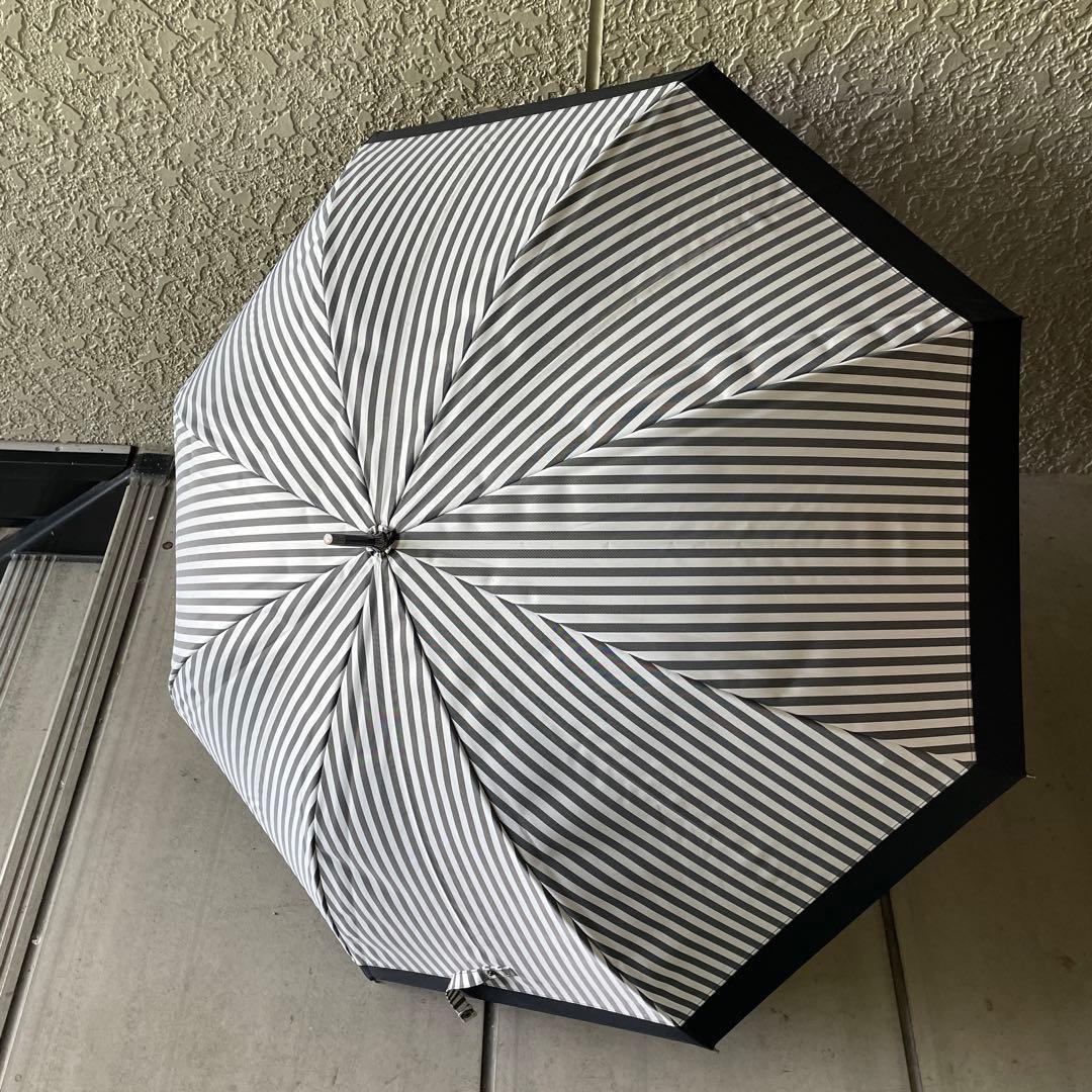 サンバリア100 Lサイズ 白黒ストライプ 長傘