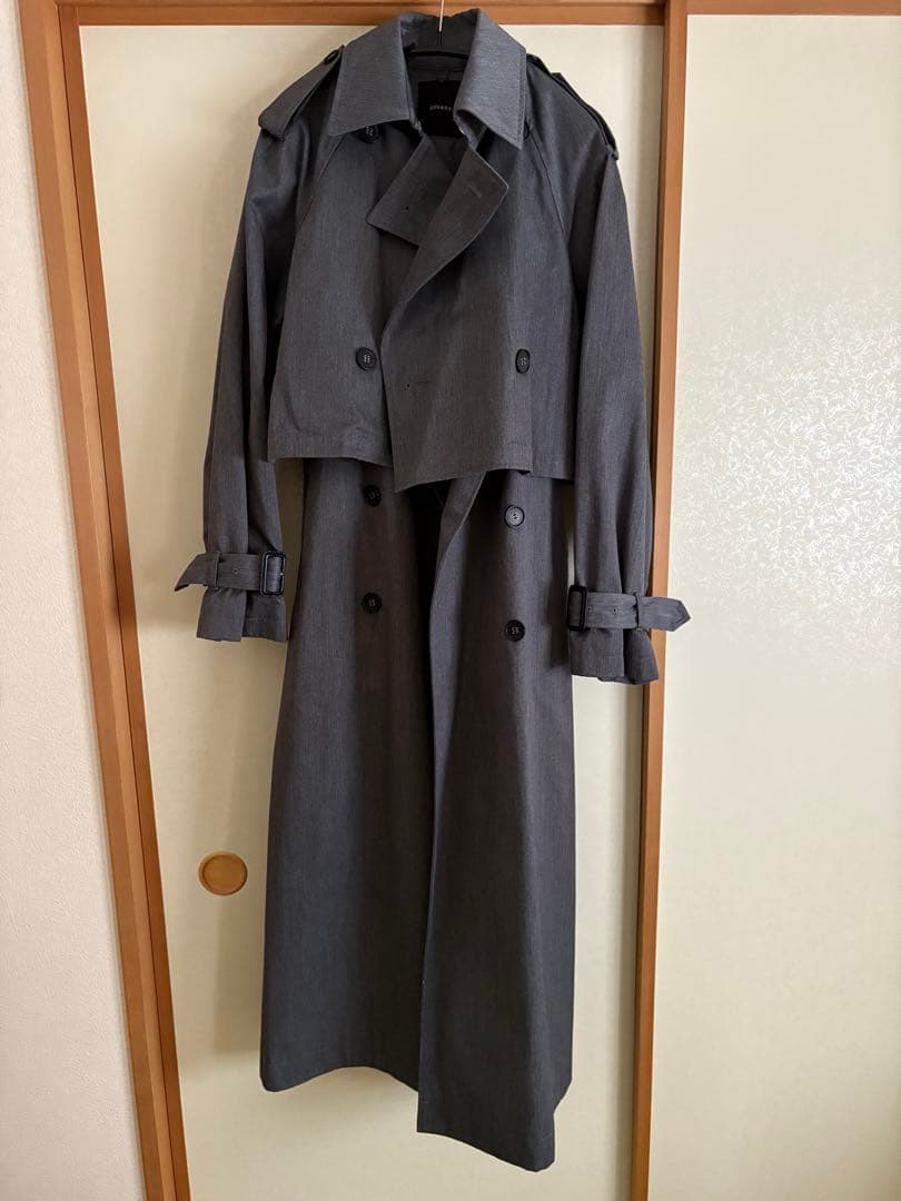 anuans 3wayトレンチコート グレー