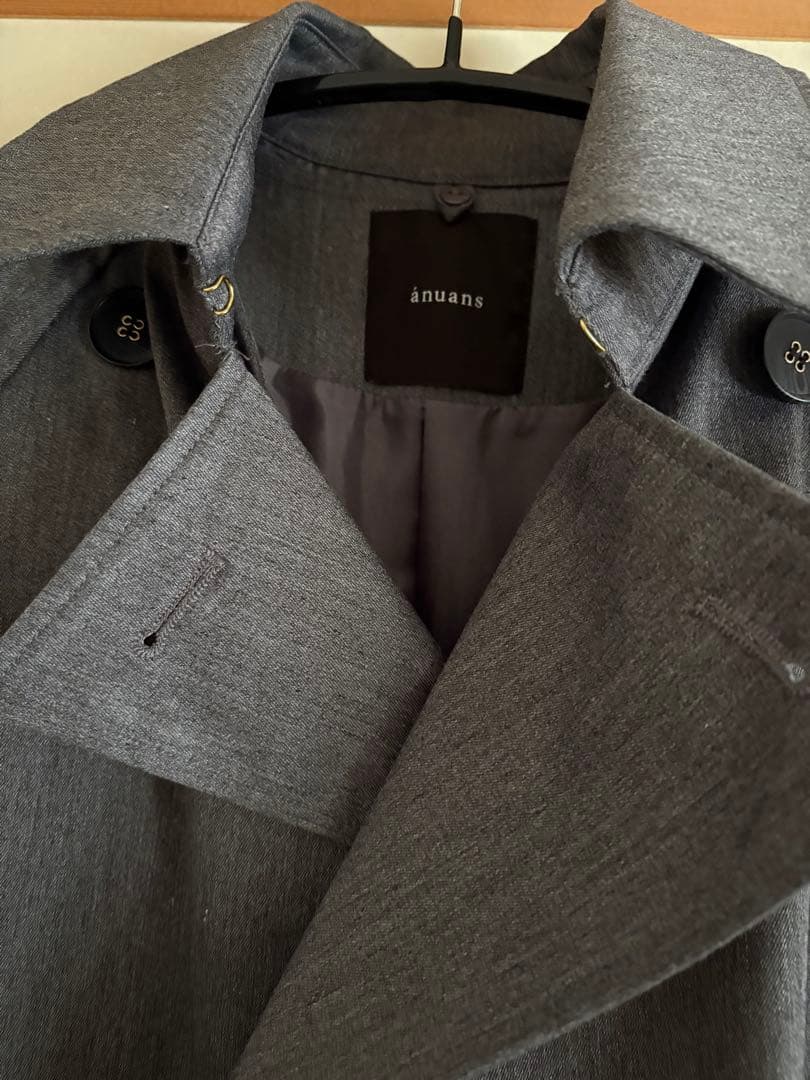 anuans 3wayトレンチコート グレー